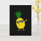 Dabbing gele ananas DAB grappige dansen fruit Kaart (Gele Bloem)