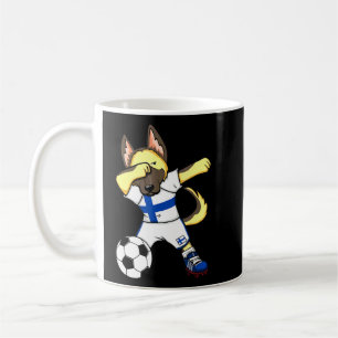 Dabbing German Shepherd Finland Voetbal Koffiemok