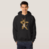 Dabbing German Shepherd  Owner Dab Dance Hoodie (Voorkant volledig)
