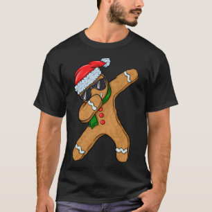Dabbing Gingerbread Man Cookie Santa Christmas Gin T-shirt