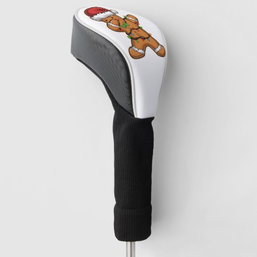 Dabbing Gingerbread Tree Light Kerstmis Golfheadcover (Schuin)