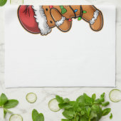 Dabbing Gingerbread Tree Light Kerstmis Theedoek (Gevouwen)