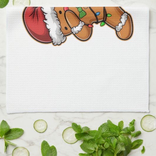 Dabbing Gingerbread Tree Light Kerstmis Theedoek (Gevouwen)