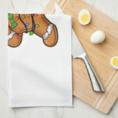 Dabbing Gingerbread Tree Light Kerstmis Theedoek (Quarter Fold)