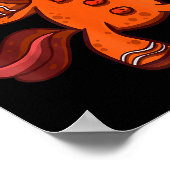 Dabbing Gingerbread Unicorn Cookie Christmas  Poster (Hoek)