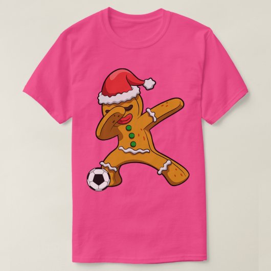 Dabbing Gingerbrood Man kerst T-shirt (Design voorkant)