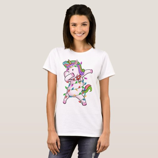 Dabbing Gingerbrood Man kerstaking T-shirt (Voorkant volledig)