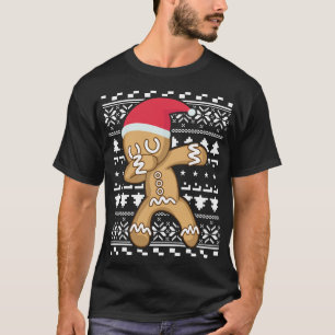 Dabbing Gingerbrood Man Ugly KerstSweater T-shirt
