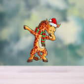 Dabbing Giraffe Père Noël T Shirt Christmas Kids B (Neutre)