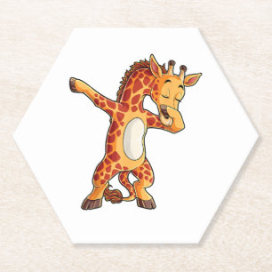 Dabbing Giraffe T shirt Giraffes Funny Dab Dance T Kartonnen Onderzetters
