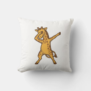 Dabbing Giraffe Vintage Gravure T-Shirt Ontwerp_1 Kussen