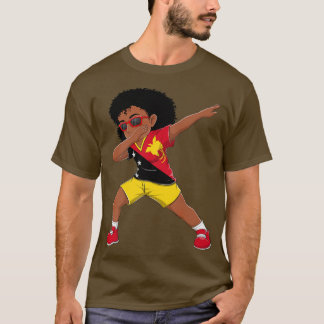 Dabbing Girl Papoea-Nieuw-Guinea Vlag Kinder Dab D T-shirt