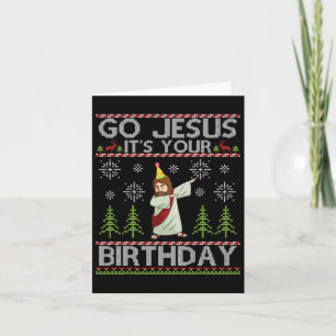 Dabbing Go Jesus Het is je Birthday Merry Christma Kaart