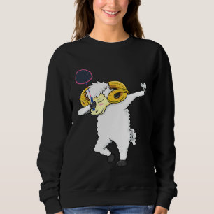 Dabbing Goat Badminton Badminton Player Goat Dab Trui