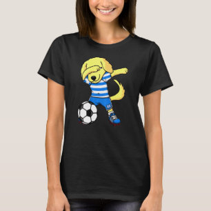 Dabbing Golden Retriever Griekenland Soccer Fans J T-shirt