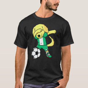 Dabbing Golden Retriever Nigeria Voetbalfans T-shi T-shirt