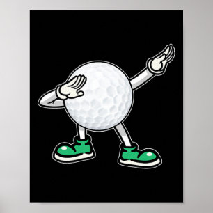 Dabbing Golfbal T-shirt Kinder Jongens Dab Dance G Poster
