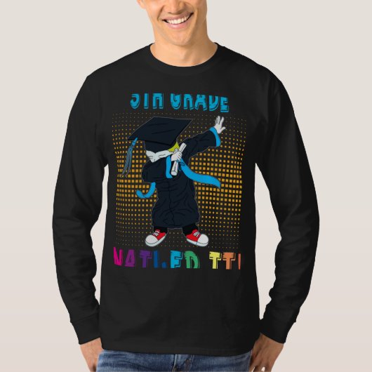 Dabbing Graduation Boy 5TH GRADE Nailed It T-shirt (Voorkant)