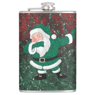Dabbing Green Santa Claus   Fun Holiday XMAS Humor Heupfles