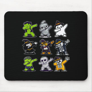 Dabbing Halloween Boys Skeleton Zombie Scary Pumpk Muismat