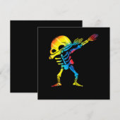 Dabbing Halloween Skelet Dab Hip Hop Skulla Kaart (Voorkant / Achterkant)