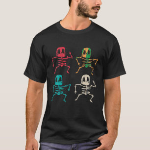 Dabbing Halloween Skelet Zombie Scary Pumpkin Da T-shirt