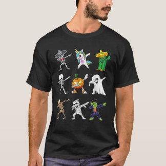 Dabbing Halloween Skeleton Zombie for Toddler T-shirt