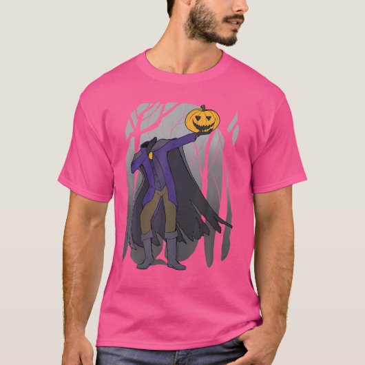 Dabbing Halloween Tshirt - Hip Hop Headless Horsem (Voorkant)