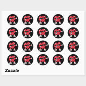 Dabbing Hart Grappige Cadeaus Valentijnsdag Ronde Sticker (Vel)