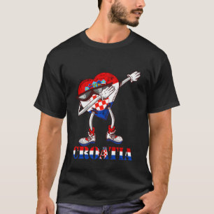 Dabbing Hart Kroatische Vlag Hrvatska Kroatische W T-shirt