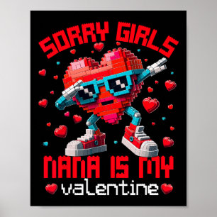 Dabbing Hart Sorry Meisjes Nana Valentijnsgebouw  Poster