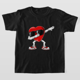 Dabbing Heart Funny Gifts Mannen Kinder Boys Valen T-shirt