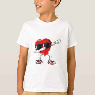 Dabbing Heart Funny Gifts Mannen Kinder Boys Valen T-shirt