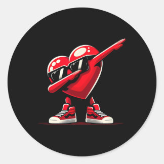 Dabbing Heart Funny Valentine Design Perfect For F Ronde Sticker