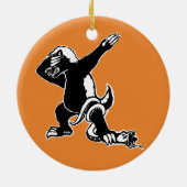 Dabbing Honey badger Keramisch Ornament (Achterkant)