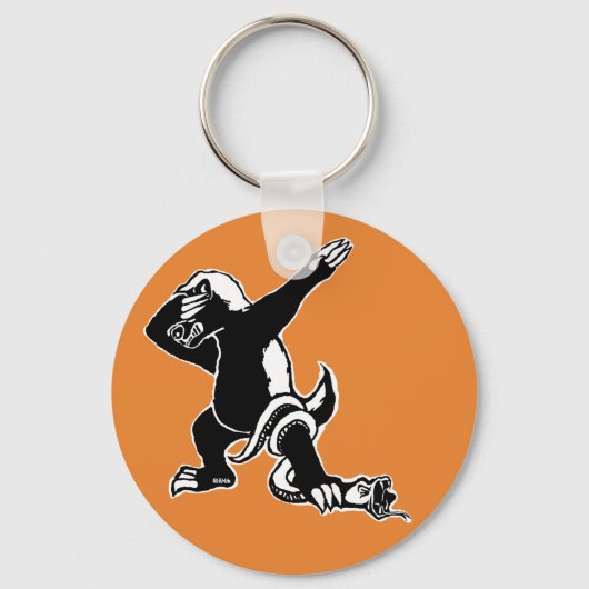 Dabbing Honey badger Sleutelhanger (Voorkant)