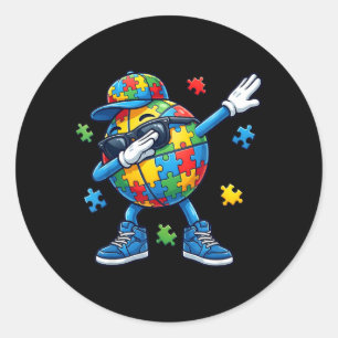 Dabbing Honkbal Au-bewustzijn Ronde Sticker
