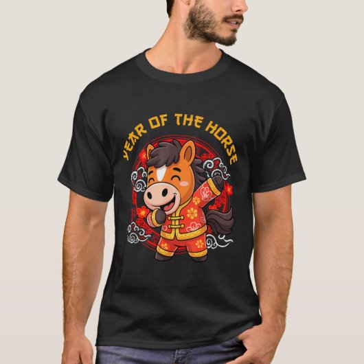 Dabbing Horse Chinese New Year Of The Horse2026 T-shirt (Voorkant)