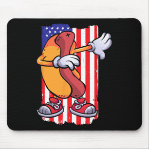 Dabbing Hot Dog Dancing Food Lover Flag 4th July T Muismat