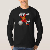 Dabbing Husky Macedonia Volleyball Fans Macedonia T-shirt (Voorkant)