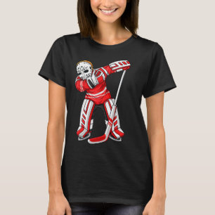 Dabbing ijshockeyspeler Fun Boys Meisjes Kinder sc T-shirt