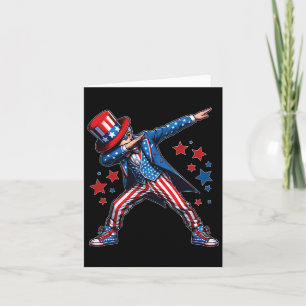 Dabbing Jongen 4 juli Amerikaanse Vlag VS Jongens Kaart