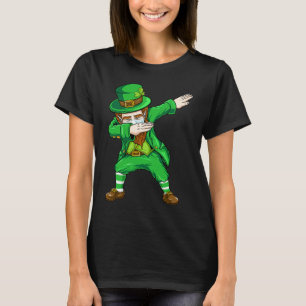 Dabbing kabouter gezichtsmasker St. Patrick's Day T-shirt