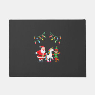 Dabbing Kerstman Elf Eenhoorn Kerst Kinderen Jonge Deurmat