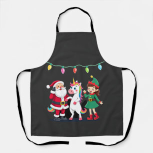 Dabbing Kerstman Elf Eenhoorn Kerst Kinderen Jonge Schort