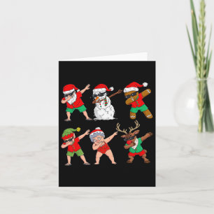 Dabbing Kerstman en vrienden Kerstmis in juli Kers Kaart