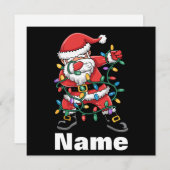 Dabbing Kerstman Funny Gepersonaliseerd Kerstcadea Feestdagenkaart (Voorkant / Achterkant)