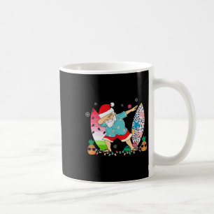 Dabbing Kerstman Hawaiaanse Surf Surfing Kerstmis Koffiemok
