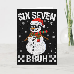 Dabbing Kerstman Sneeuwman 6 7 Meme Kerstmis Zes Z Kaart