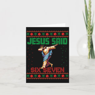Dabbing Kerstman Zegt Zes Zeven 67 Meme Lelijke Ke Kaart